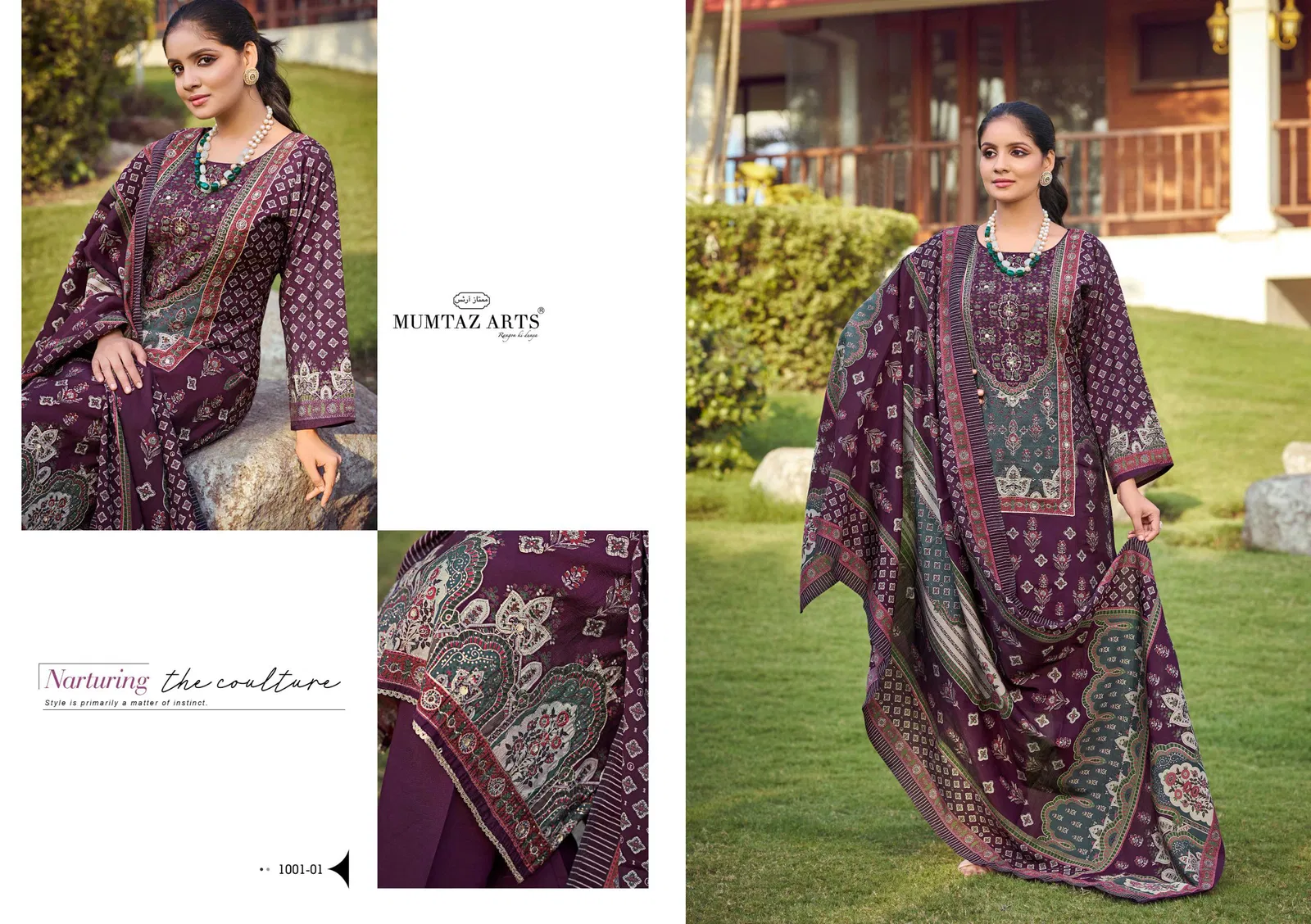 Seher Silk by Mumtaz Viscose Digital Printed Dress Material Exporters In India